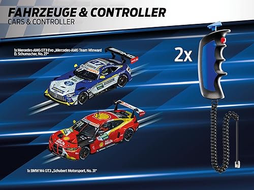 Miniatura 6 de Carrera El juego de pista de carreras de coches eléctricos digitales incluye dos autos y dos velocidades dobles, rápido y fabuloso