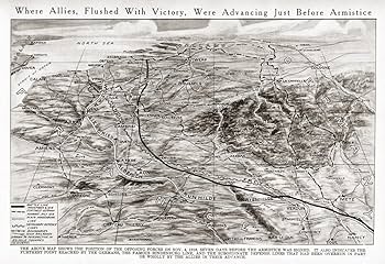Amazon.co.jp: 第一次世界大戦の地図 1918年11月4日の部隊の位置