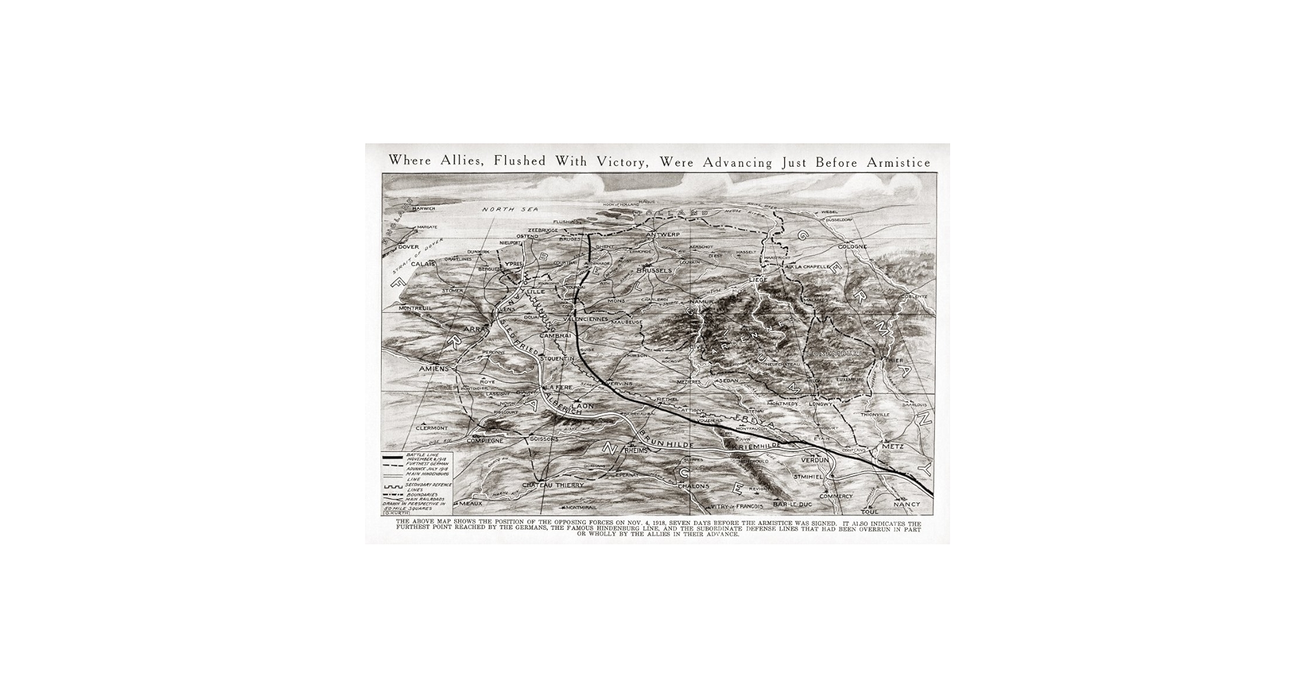 Amazon.co.jp: 第一次世界大戦の地図 1918年11月4日の部隊の位置