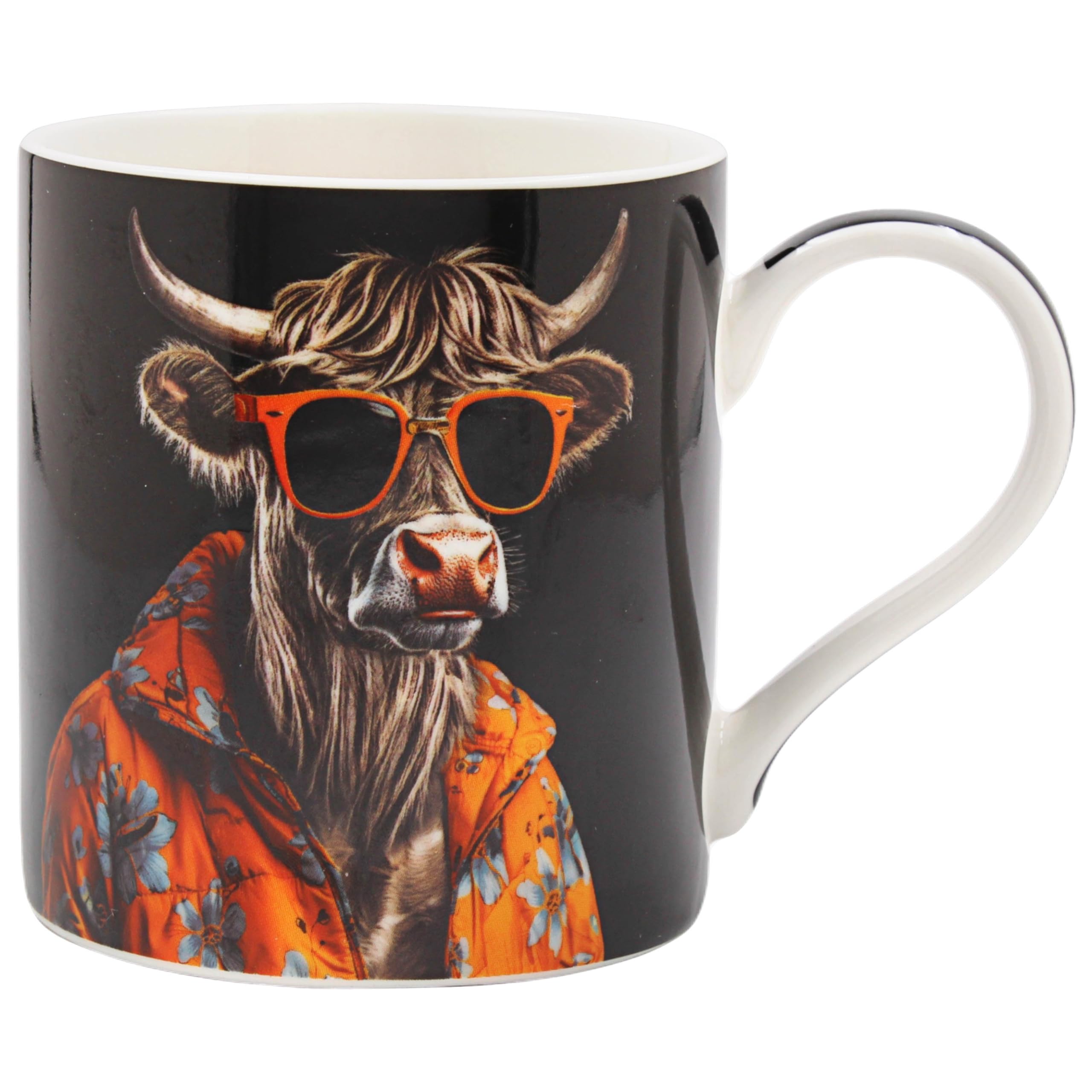 Lesser & Pavey Urban Art Highland Wow Mug for Hot & Cold Drinks | Fine China Durable Tea and Coffee Cups for Home & Office | Comfortable & Easy-to-Hold Coffee Mugs for Beverages & Daily Use