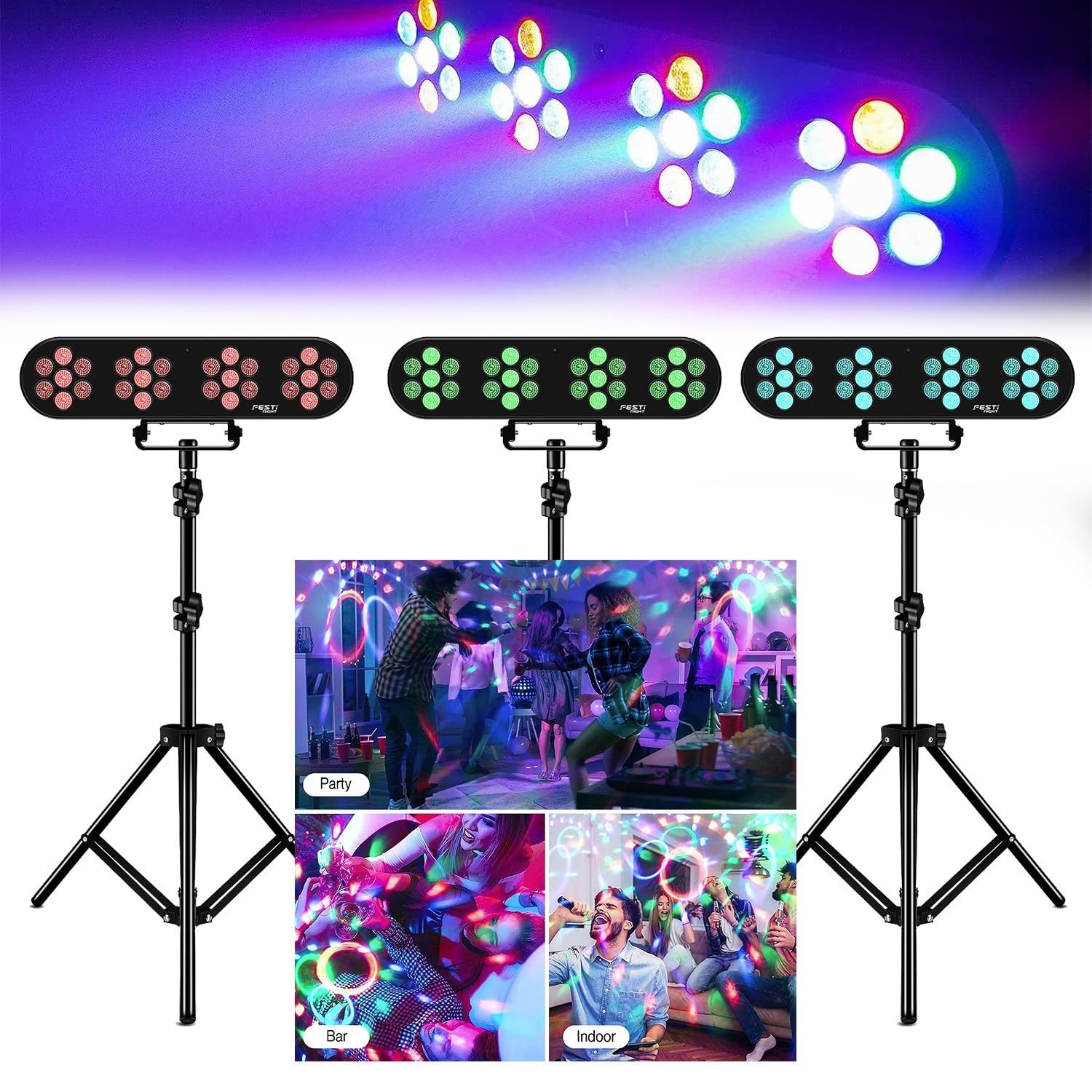 Pack Sono DJ 1600W Ibiza PORT15VHF-MKII-TWS, Portable Autonome 15" USB/Bluetooth/Couplage sans Fil - Lumières LED, Soirée