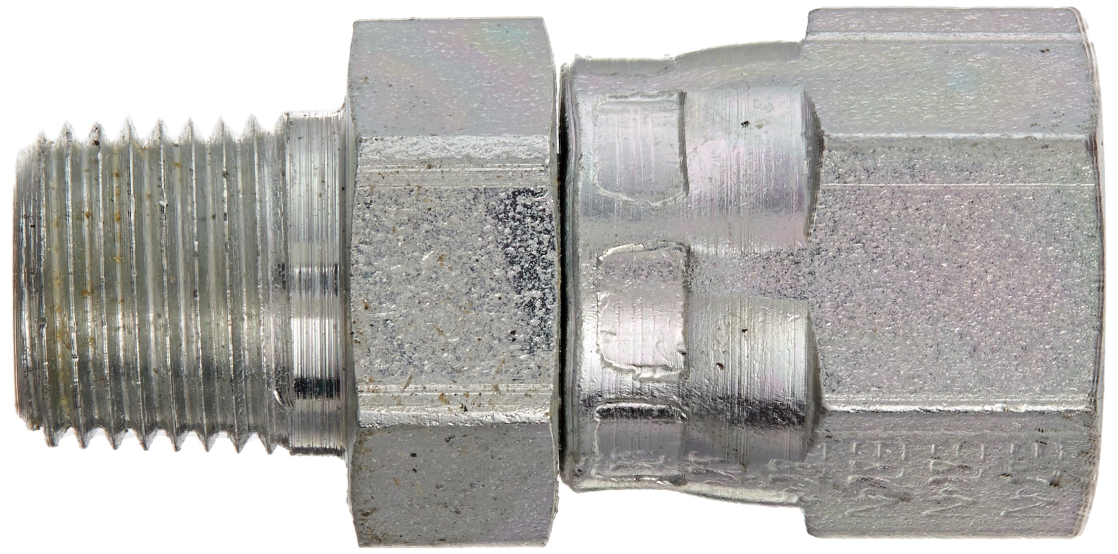 Eaton Aeroquip 2018-2-4S Female 37 Degree JIC Swivel to Male Pipe, JIC 37 Degree & NPT End Types, Carbon Steel, 1/4 JIC(f) x 1/8 NPT(m) End Size, 1/4