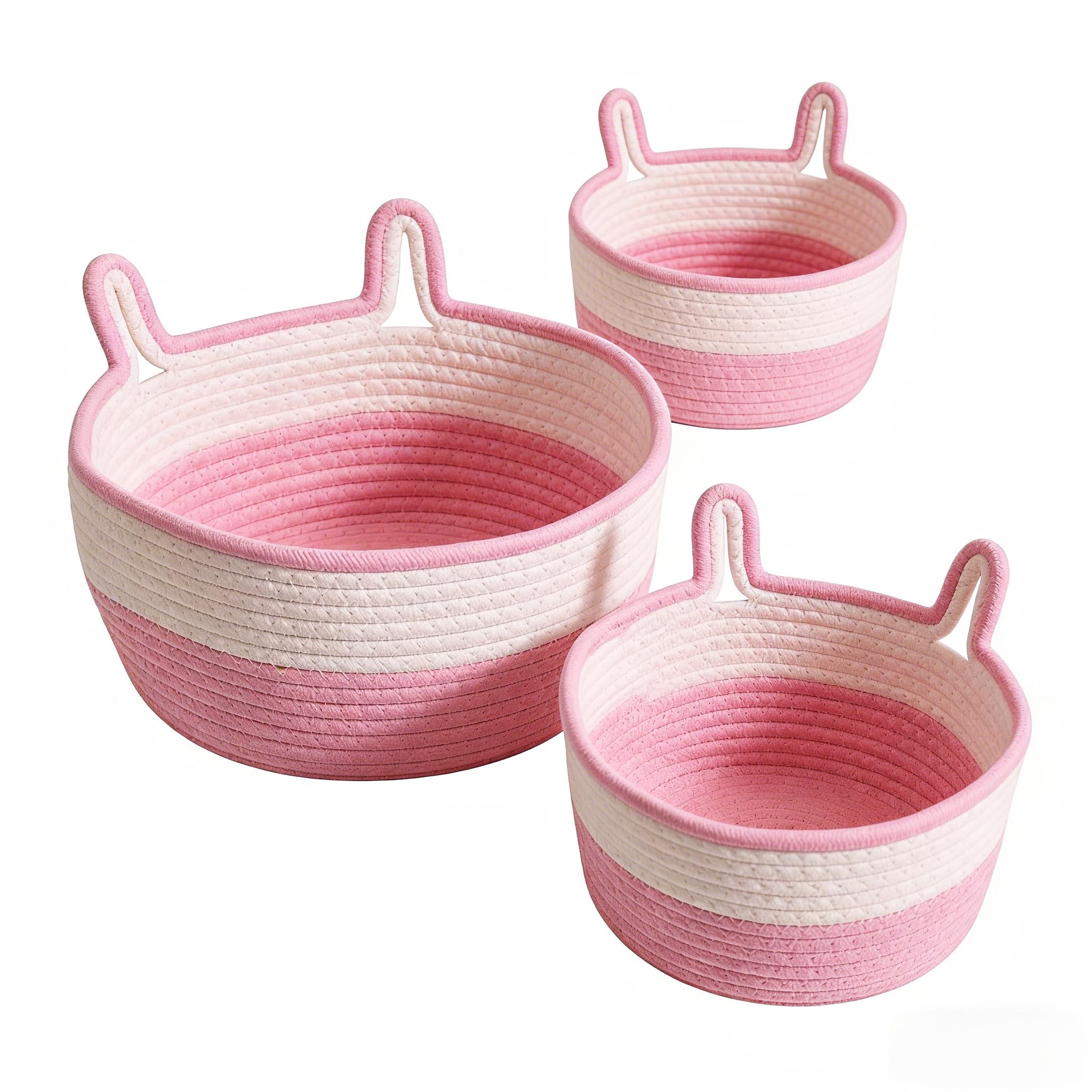 Panier de rangement lapin rose boîte pliable jouets bébé et organiseur salon