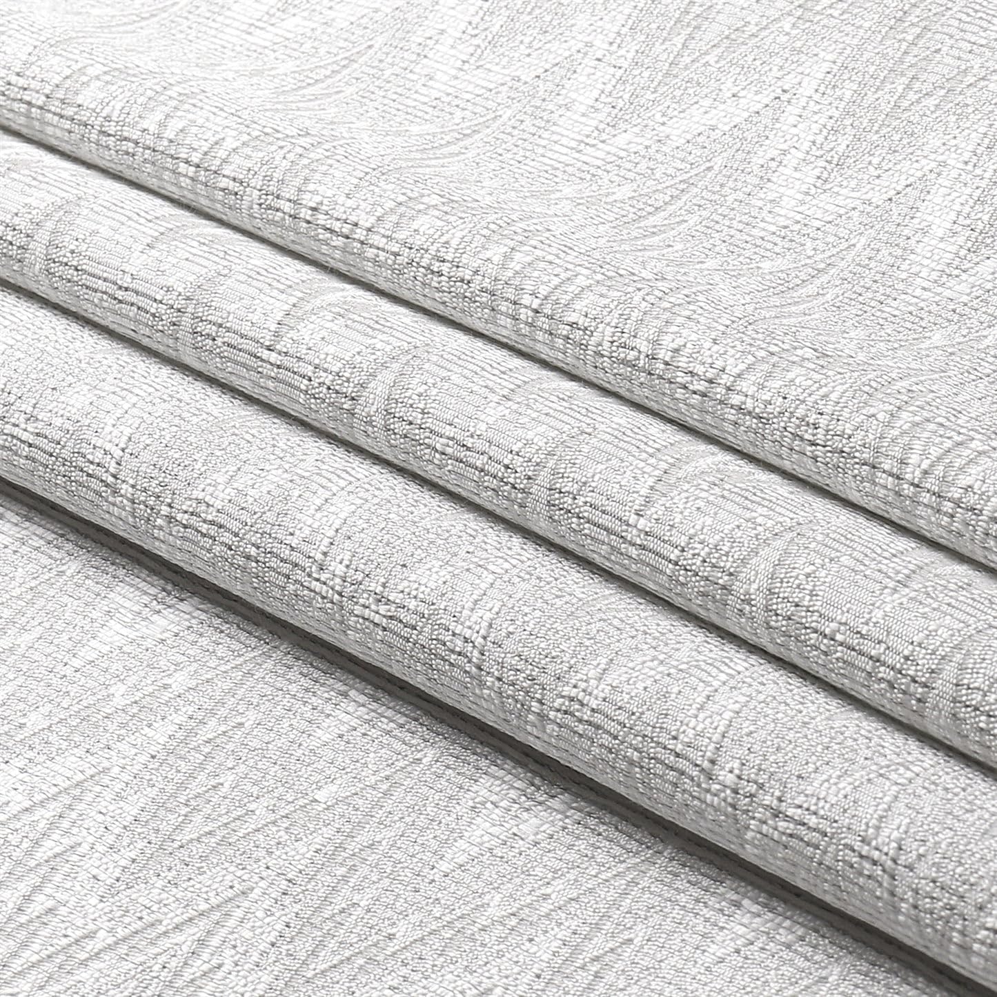 Majestic Giftware Premium Jacquard Cut Fabric (1355-116X180) | 116" Wide X 180" Length Zigzag Silver Cloth for Table Runner, Upholstery, Pillows & Window Treatments | Soft & Washable Cloths for Home