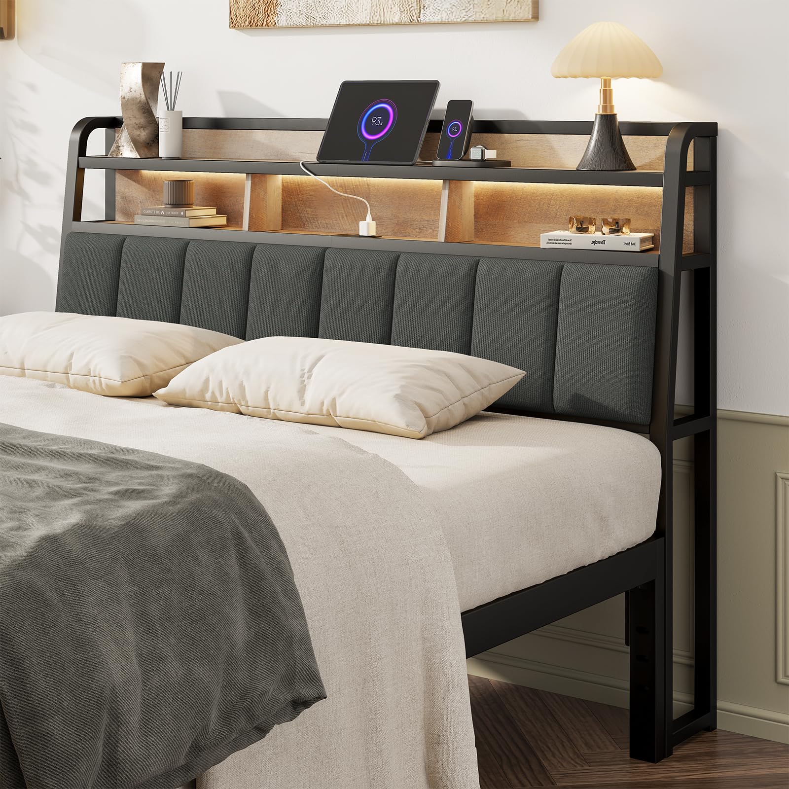 Lefurture Queen Upholstered