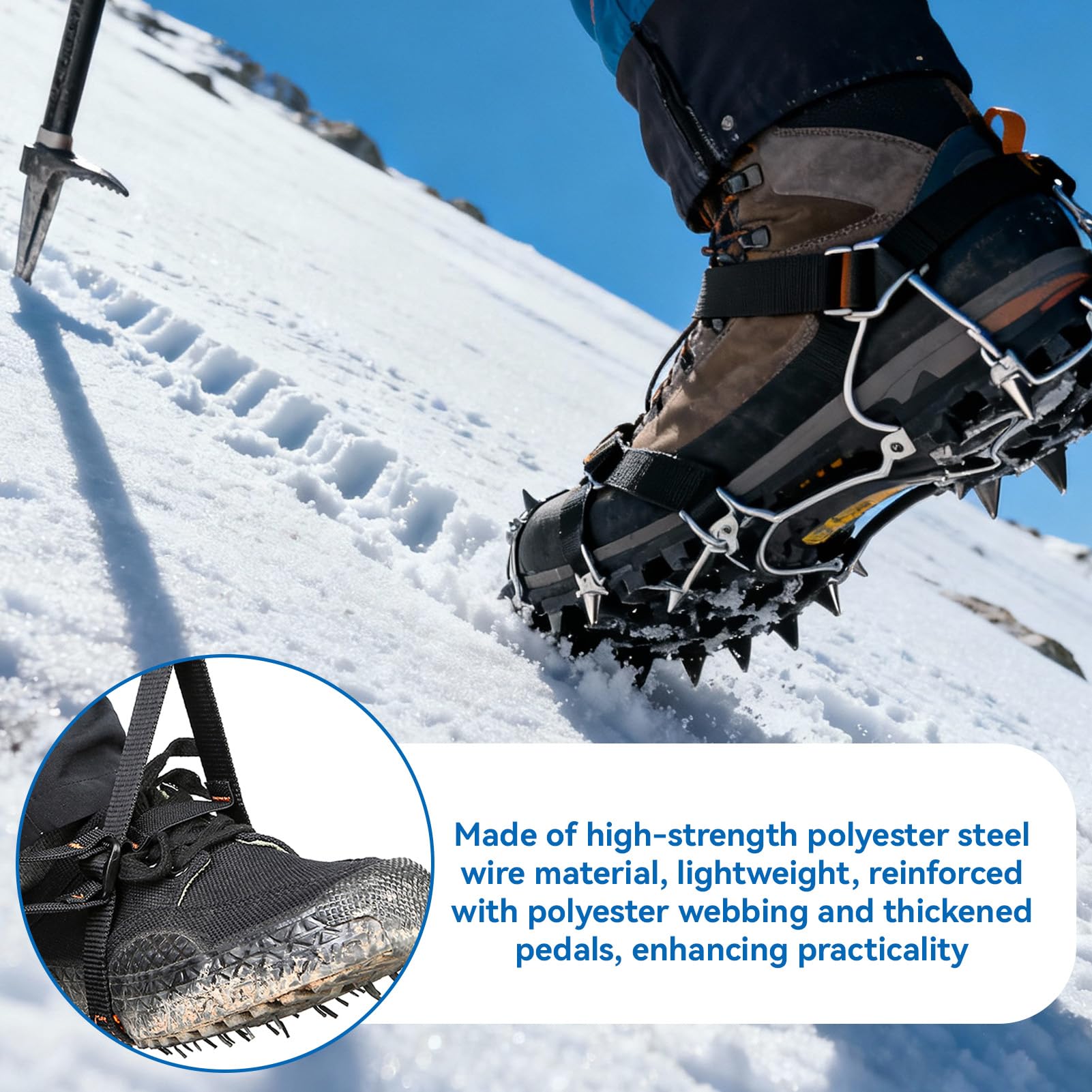 HERCHR Pédale d'ascension, 80-133 cm/31,5-52,4 Pouces Pédale d'escalade d'extérieur Sangle d'ascension d'escalade Ceinture de Pied en Corde pour l'alpinisme Escalade Protection Technique
