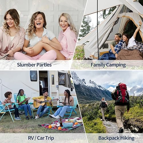 Miniatura 6 de KingCamp Sleeping Bag for Adults, Cold Weather & Warm XL Big and Tall Flannel Sleeping Bags with Compression Sack Portable Waterproof Essentials