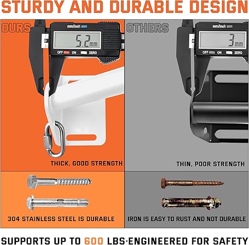 Miniatura 5 de Pull Up Bar Wall Mounted-Heavy Duty Joist Mounted Pull Up Bar-Premium Strength Training Pull-Up Bars-Fast and Easy Installation for Home and Garage