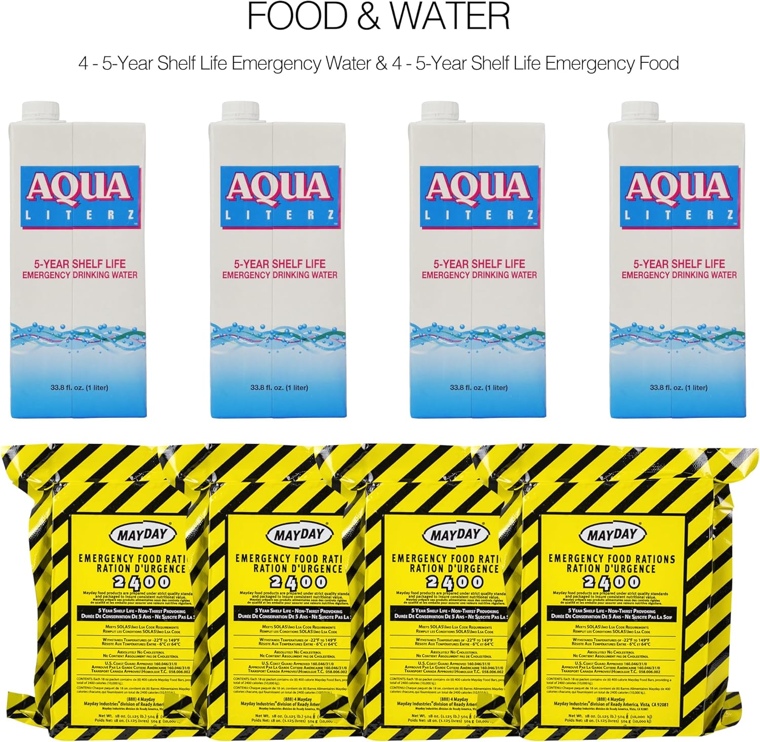 Ready America, 4-Person, 3 Day, Deluxe Emergency Backpack, Pieces (Qty.) 62 Model# 70385