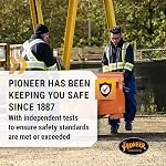 Pioneer Hi Vis Safety Hoodie - Zip-Up Style With Reflective Tape - Detachable Hood