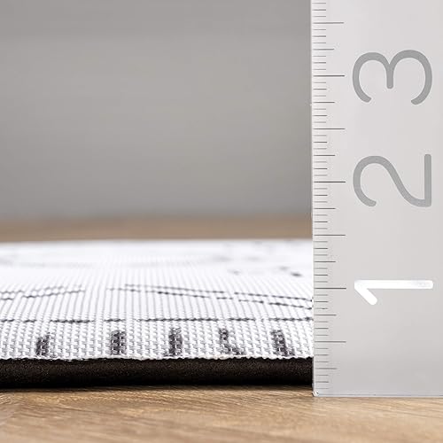 Miniatura 6 de nuLOOM Tapete tribal marroquí antifatiga para cocina o lavandería, 18 x 30 pulgadas, gris claro