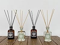 Vista 8 de Reed Diffusers, Oil Diffuser, Room Diffuser, Home Fragrance, Wood Reeds, Handmade Diffuser, Non Toxic Reed Diffuser (Natural, Lime Basil & Mandarin)