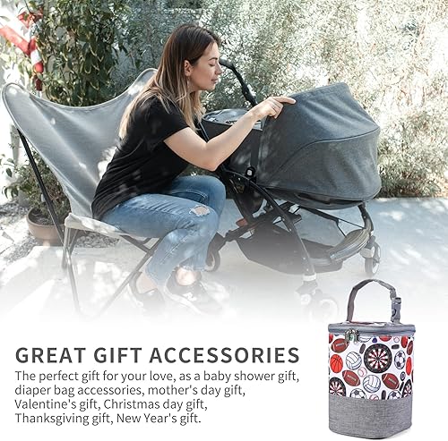 Miniatura 5 de GOGOSO Bolsa para biberones con enfriador de bolsa de hielo, bolsa aislada para mamá que trabaja, enfriador de leche materna para hasta 4 botellas