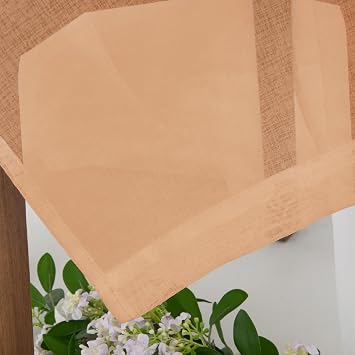 youleyar Sheer Outdoor Curtains for Patio Waterproof 2 Panels Linen Look Rod Pocket Indoor Beige Voile Curtain for Living Room, Bedroom, Porch, Pergola, Cabana, Gazebo(52x84 Inch, Beige)