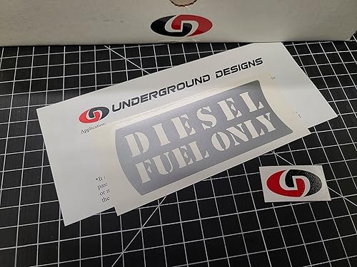 Miniatura 7 de Calcomanía de combustible diésel para puerta de combustible para Duramax Powerstroke Cummins Trucks Seleccionar color (negro brillante, 2)