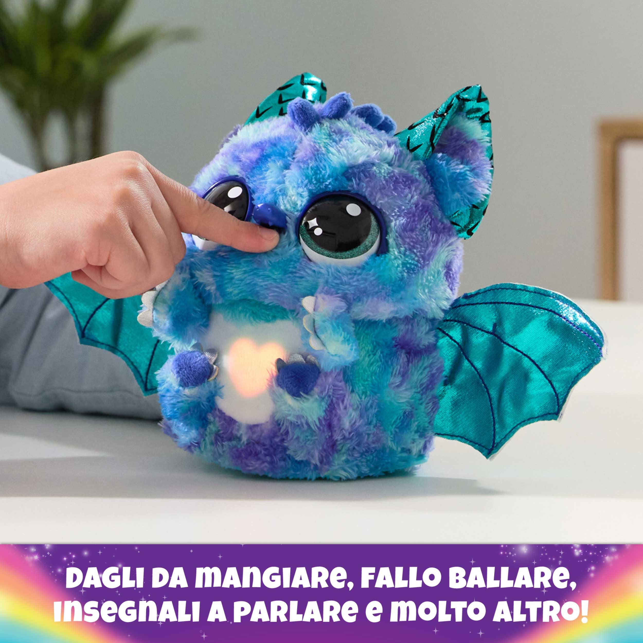 HATCHIMALS Alive, Uovo Mystery Hatch Draggle, Peluche Interattivo a Sorpresa con Effetti Speciali, Nebbia, Luci, 100 Reazioni e Suoni, Giocattoli per Bambini e Bambine, 5+ Anni - Modelli Variabili