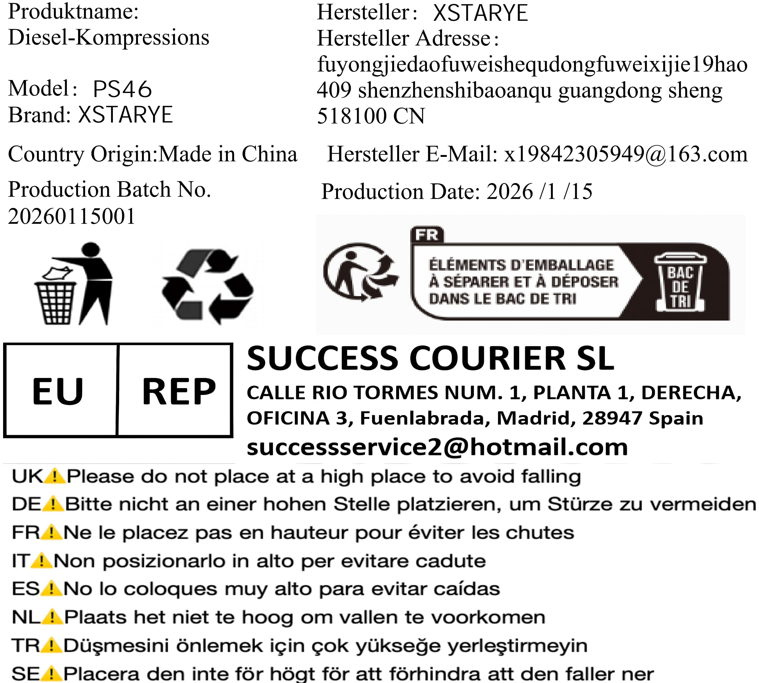 46 Piezas Kit de Comprobador de Compresión Automotriz con Indicador de Doble Dial Comprobador Compresión para Gasolina y Diésel Comprobador de Fugas de Cilindros para HDi, TDCi y Bomba (PD)