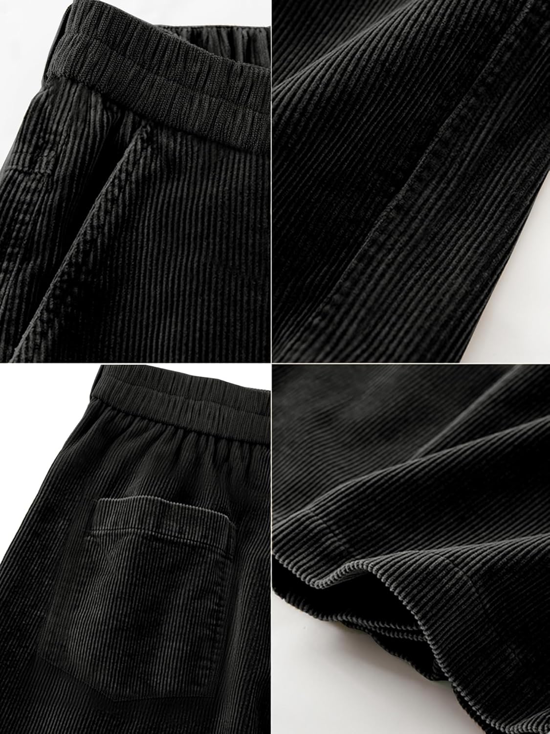 HOTake Men's Casual Corduroy Pants Elastic Waist Drawstring Baggy Sweatpants Loose Fit - Image 5