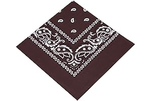 Cowboy Bandanas Bandanna with Original Paisley Pattern in Brown