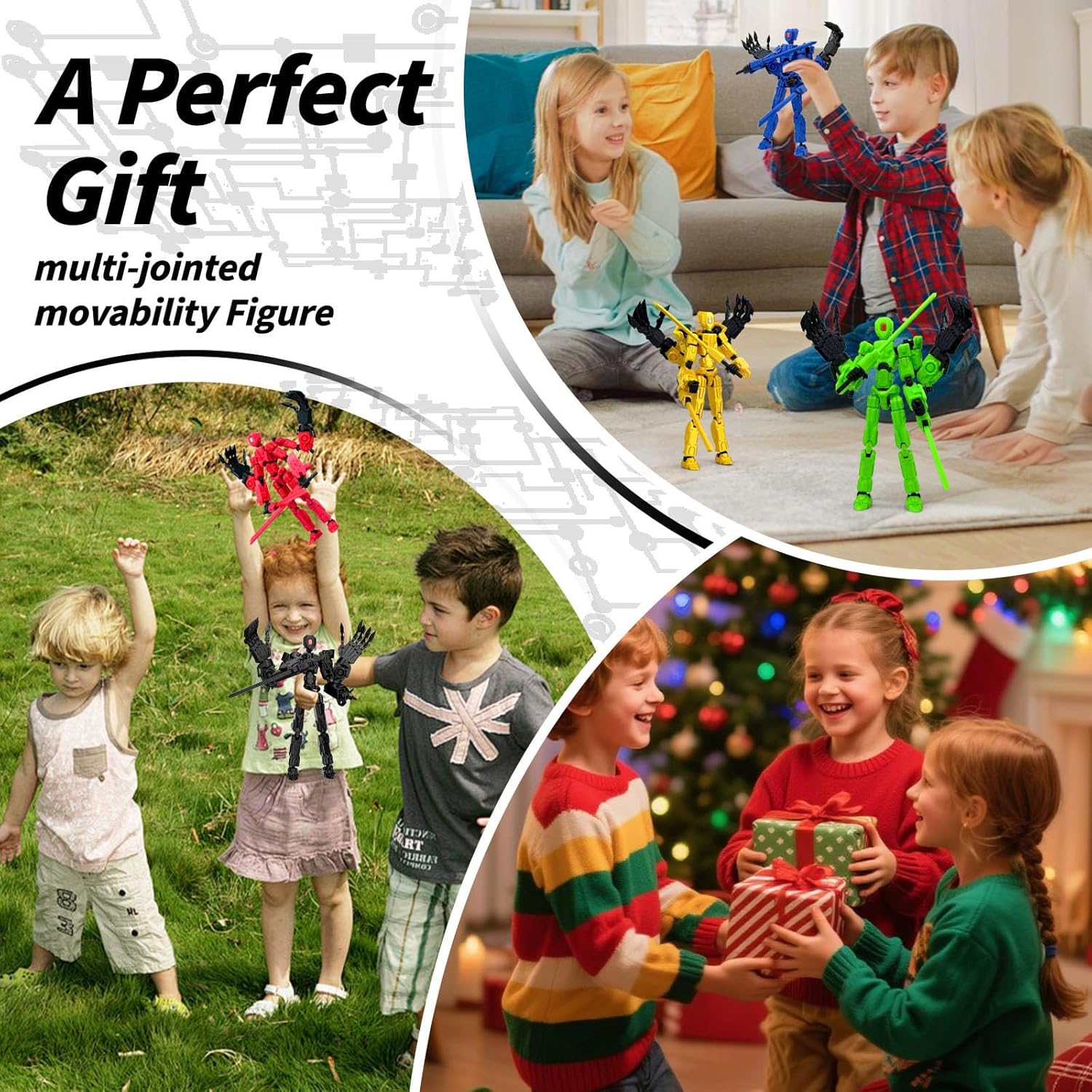 8Inch T13 Assembly Completed Action Figure,3D Printed Multi-Jointed Movable Toy Nova 13 Action Figures Desktop Decorations for Game Lovers Toy (Black) - Image 7