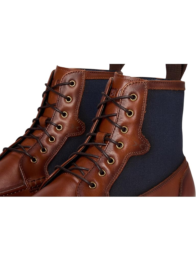 Brown Stacy Adams Brumley Moc Toe Lace-Up Boots