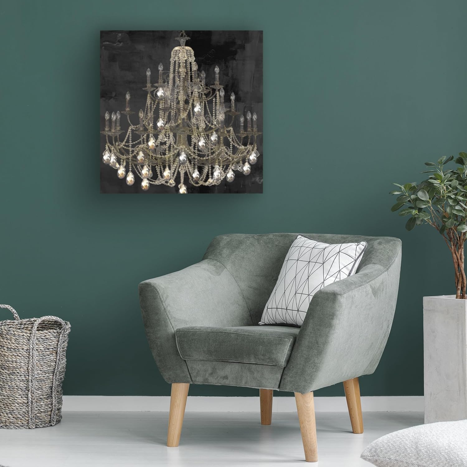 Wrapped Canvas Wall Art - Color Bakery 'Dancing on the Ceiling I' Wall Art for Living Room, Bedroom, or Office Décor - 24x24