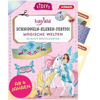 Schnippeln-Kleben-Fertig - Schleich Bayala Kreatives Bastelset f r kleine Bayala -Fans ab 3 Jahren   mit einfachen Anleitungen und farbenfrohem Bastelkarton
