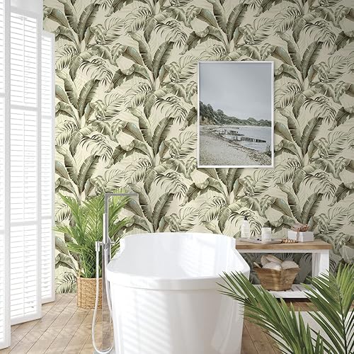 Vista 61 de Tommy Bahama - Papel tapiz para despegar y pegar, papel tapiz tropical para dormitorio, tocador, cocina, vinilo, cobertura de 30.75 pies cuadrados