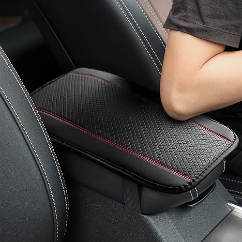Miniatura 6 de Funda de cuero impermeable para consola central de automóvil, almohadilla de protección universal para reposabrazos de automóvil para las cuatro