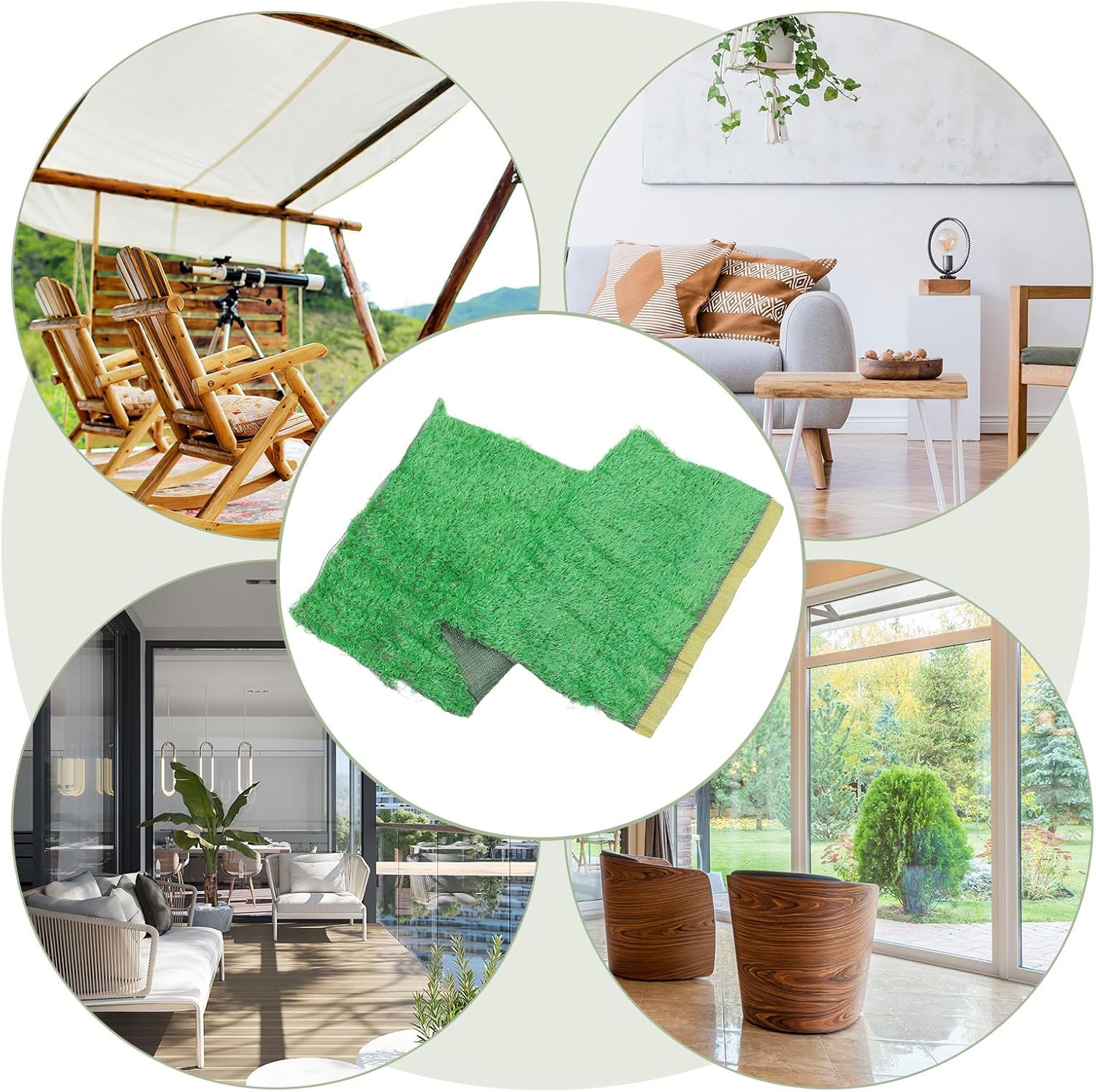 Hemoton Artificial Turf Decor Thick 2cm Woven Base Fake Grass Lawn with Realistic Appearance and Fade Resistant Material Pp Pe for DIY Model Train Layout and Landscape Craft