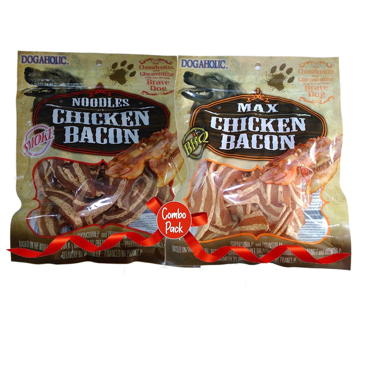 Dogaholic Snacks Combo Pack for Dogs Treats with Smoked Noodles and Chicken