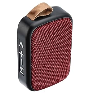 Portable Speaker with Subwoofer 4 2 U Disk Memory Card Support 400mAh Lithium Battery for Outdoor Events Red