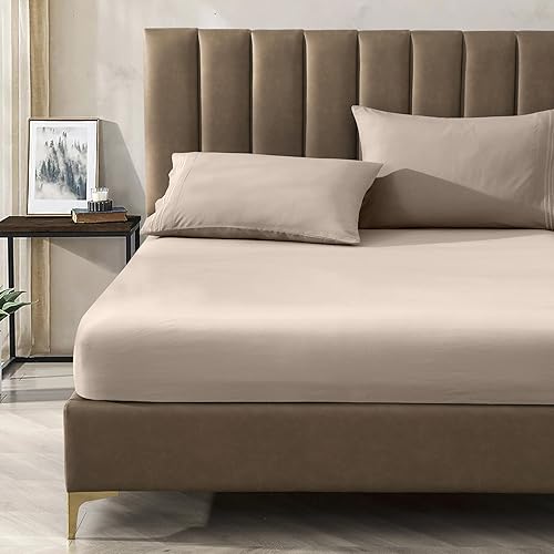 Vista 88 de Juego de sábanas de microfibra de 4 piezas prémium de calidad hotelera 1800 hilos, resistente a las arrugas, ultra suave y transpirable, juego