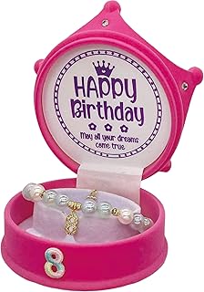 8th Birthday Gift for Girl, 8th Birthday Charm Bracelet Blue, 8 Birthday Crown Box, Birthday Gift for 8 Year Old Girls, 8th Birthday Jewelry, 8th Birthday Presents, 8th Birthday Girl, 8th Birthday Ideas