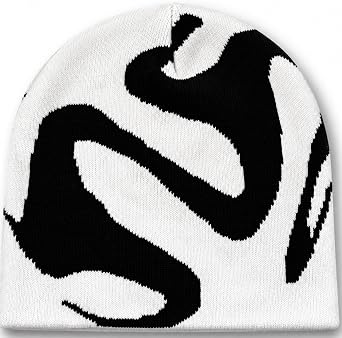 Y2K Grunge Knit Beanie, Street, Overseas Style, All Seasons, Unisex, Casual, Used Outfit, Hat