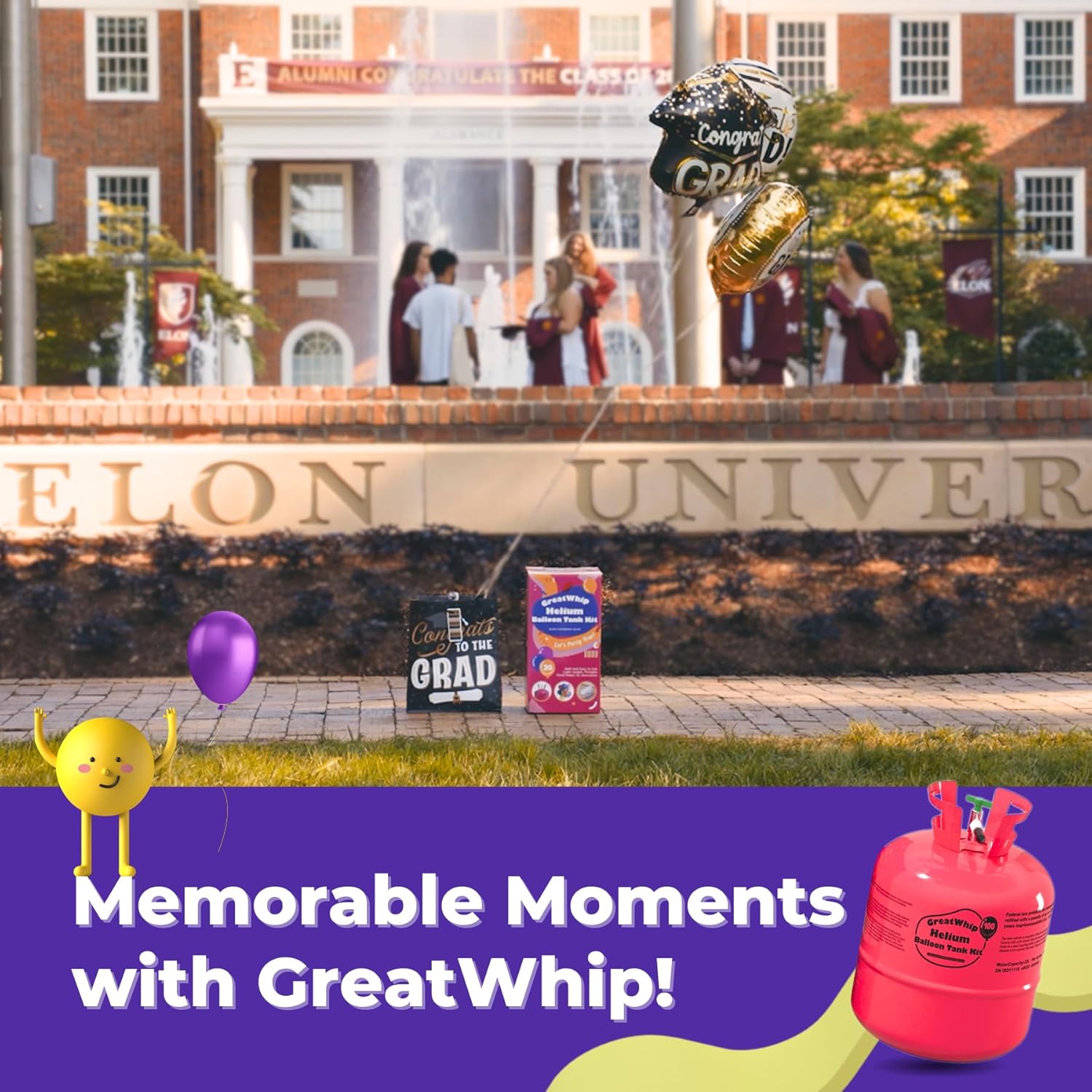 GreatWhip 22L Helium Tank Up To 100 Latex Balloons, Helium Tank For Balloons At Home, Latex Balloons And Ribbons Included