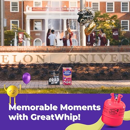 Miniatura 7 de GreatWhip Tanque de helio de 22L hasta 100 globos de látex, tanque de helio para globos en casa, globos de látex y cintas incluidos