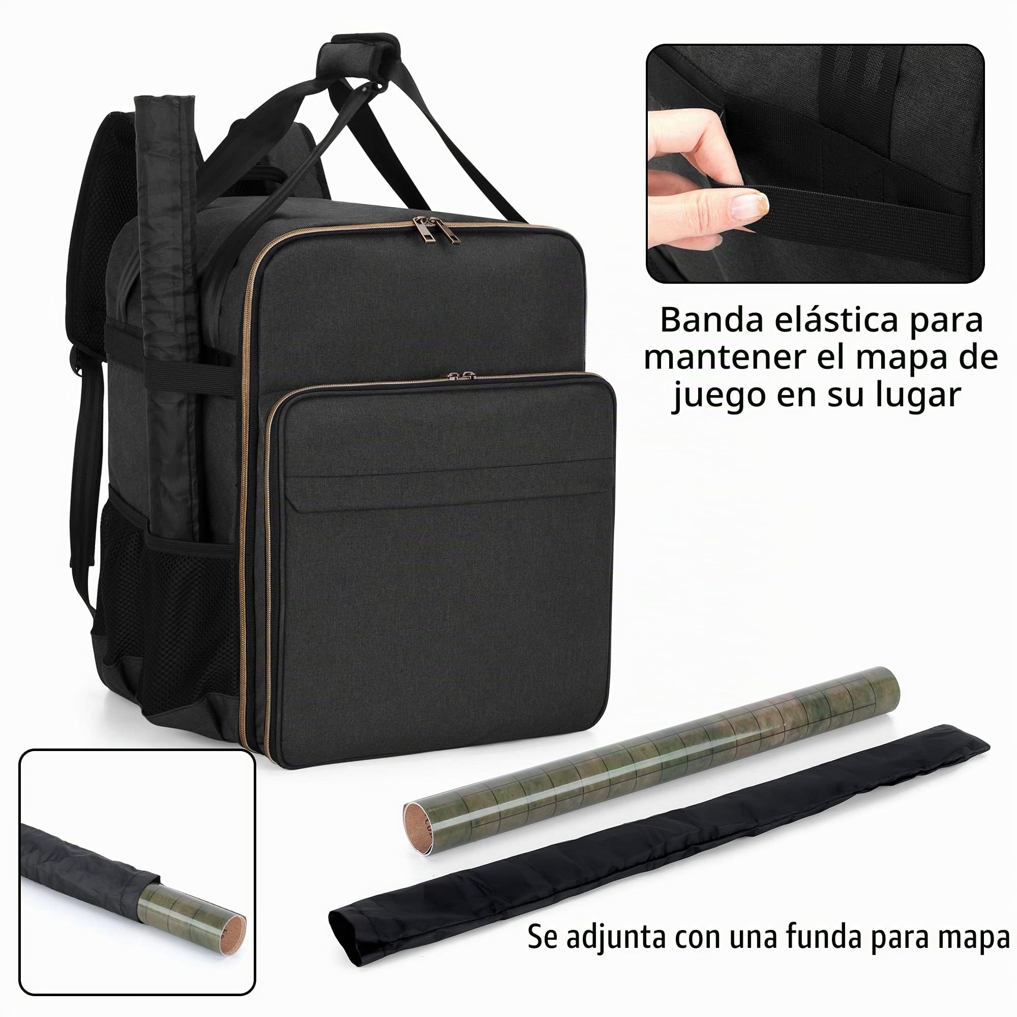 Trunab Mochila para Llevar Juegos de Mesa, Bolsa de Almacenamiento con Bolsillos Grandes para Accesorios