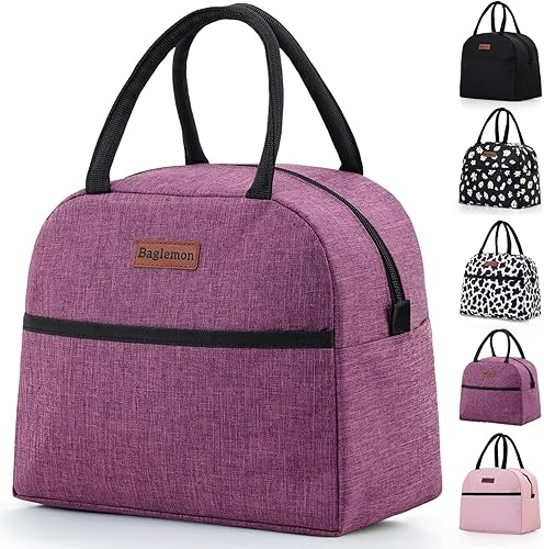 Bolsa de almuerzo aislada Baglemon para mujeres y hombres, contenedores de almuerzo reutilizables de alta capacidad para llevar tu comida al trabajo