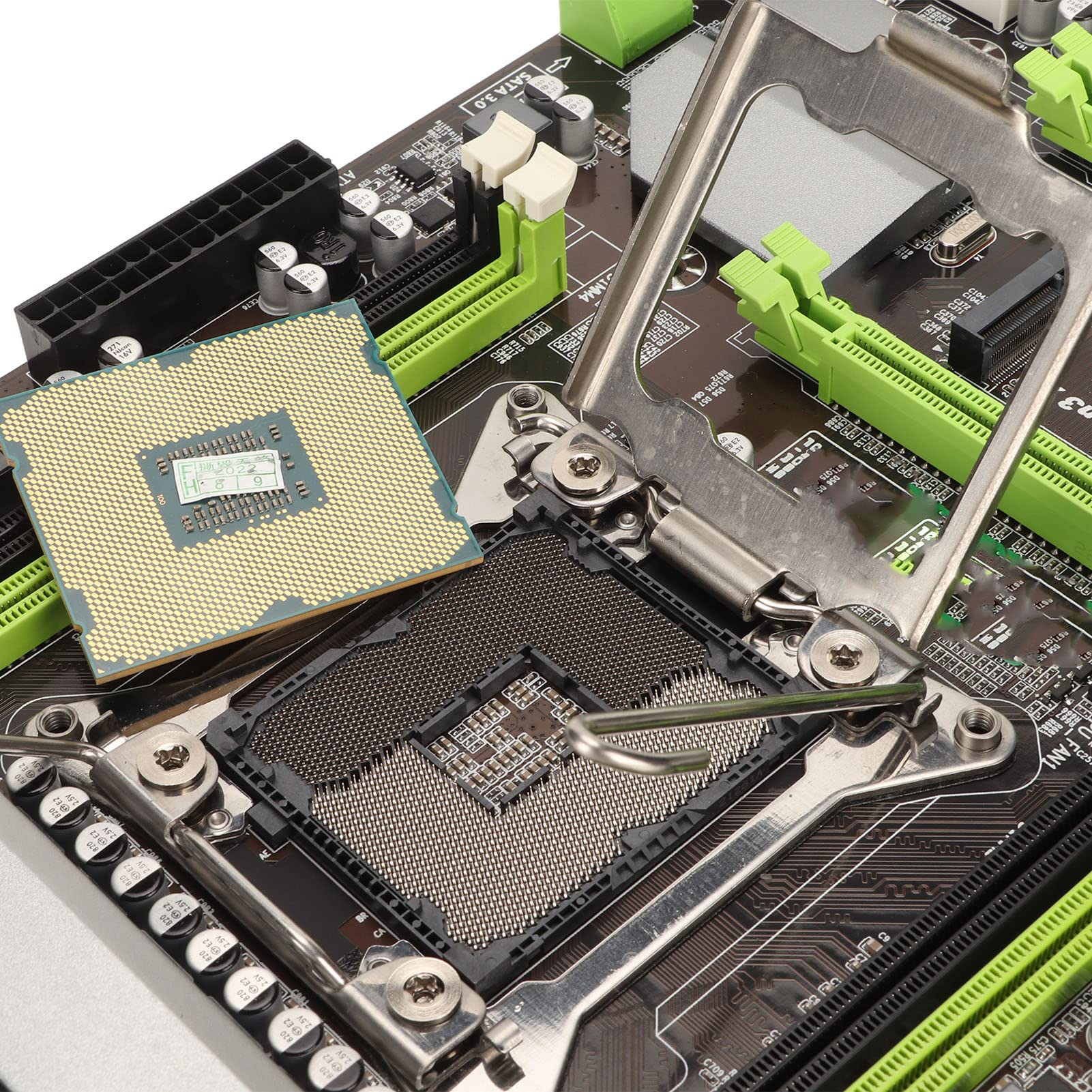 Ciciglow Placa Base de Escritorio X79T, 4 Canales DDR3 LGA 2011, 8 Phase Power, Tarjeta de Red 100M, 1866/1600/1333MHz, para Reemplazo de PC