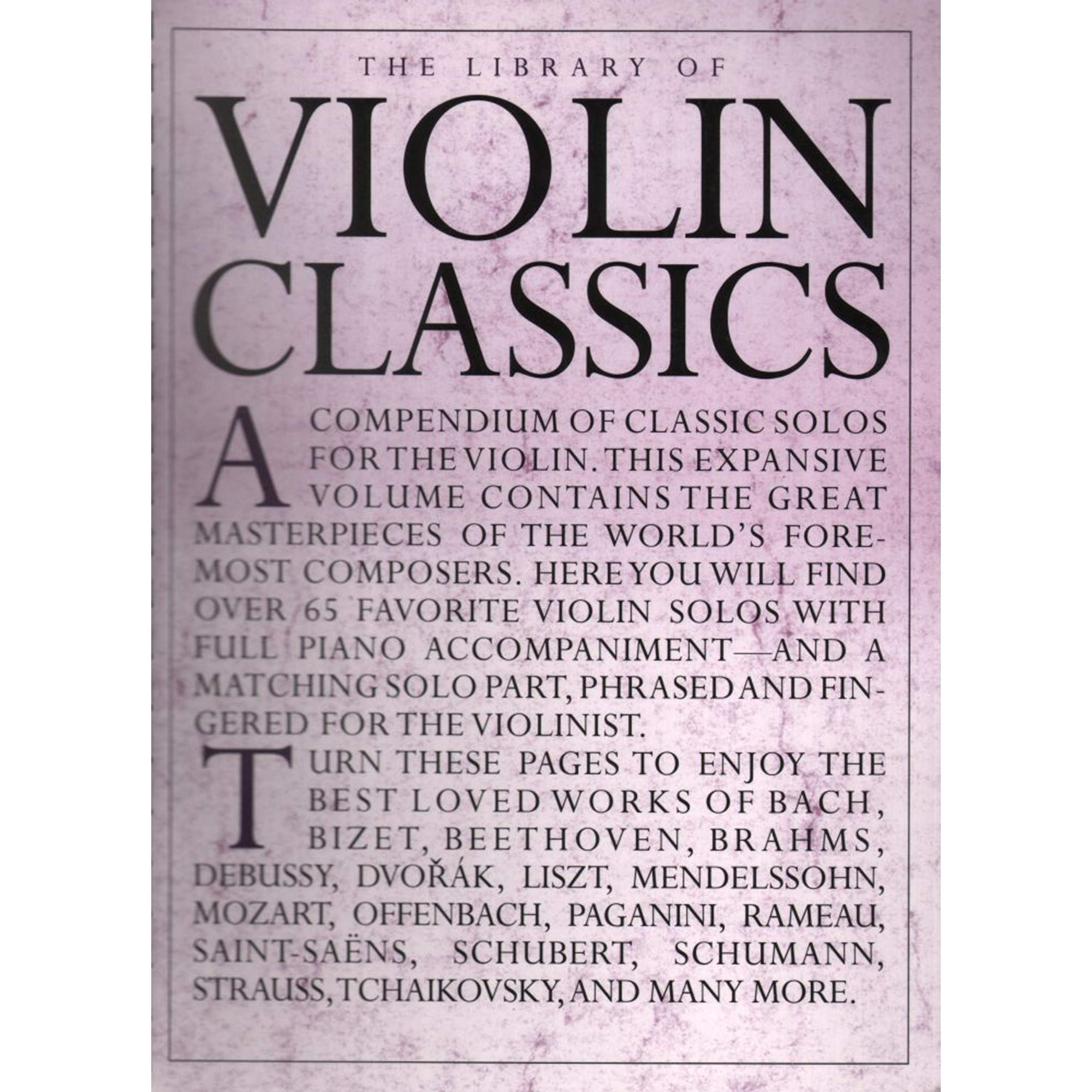 The Library Of Violin Classics. Partituras para Violín, Acompañamiento de Piano