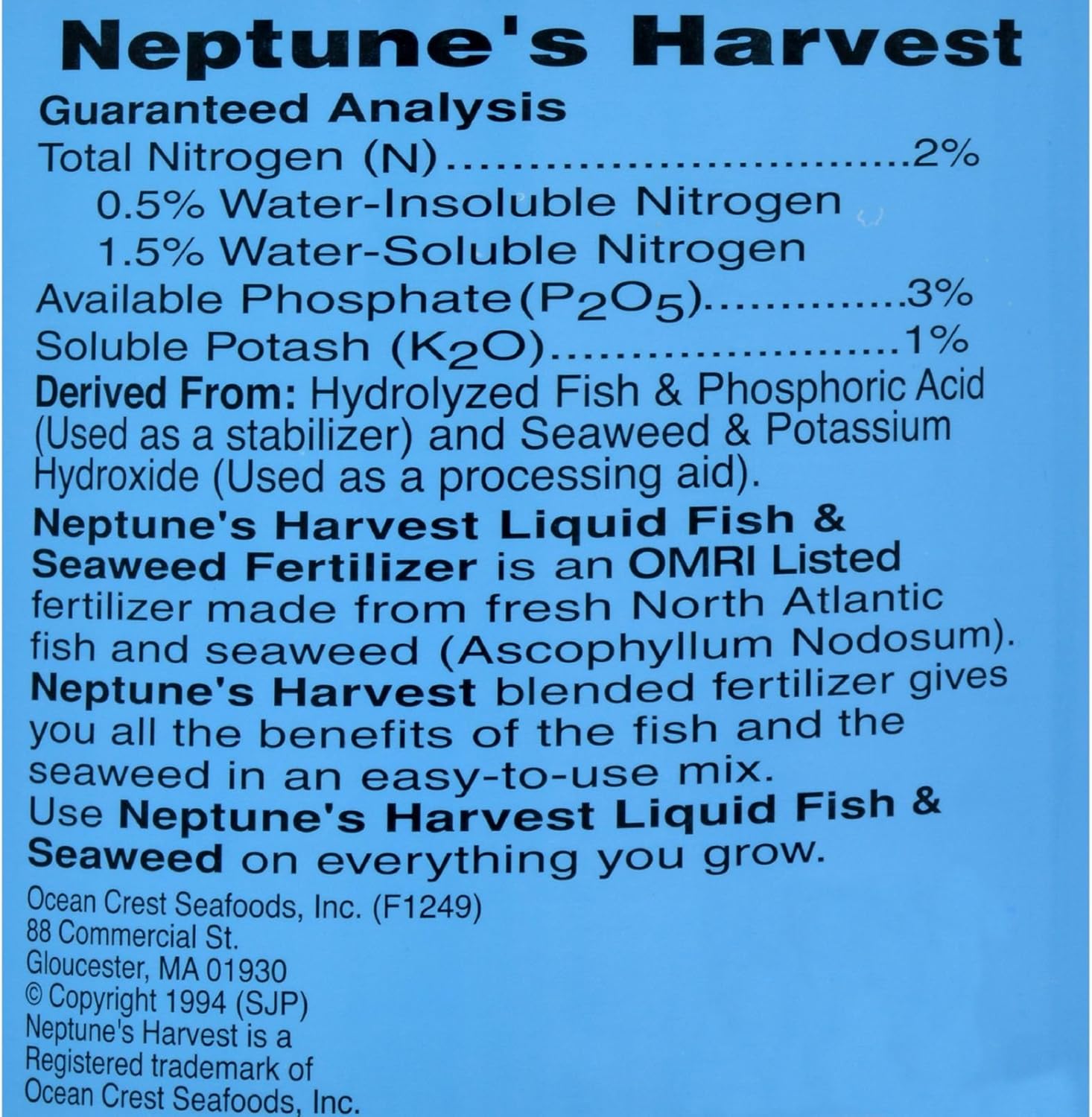 Neptune's Harvest Fish & Seaweed Liquid Fertilizer (2-3-1) - 1 Gallon Bottle - Plant Food for Garden - Indoor & Outdoor Organic Plant Fertilizer for Vegetables, Flowers, Fruit, and Lawns - Image 2