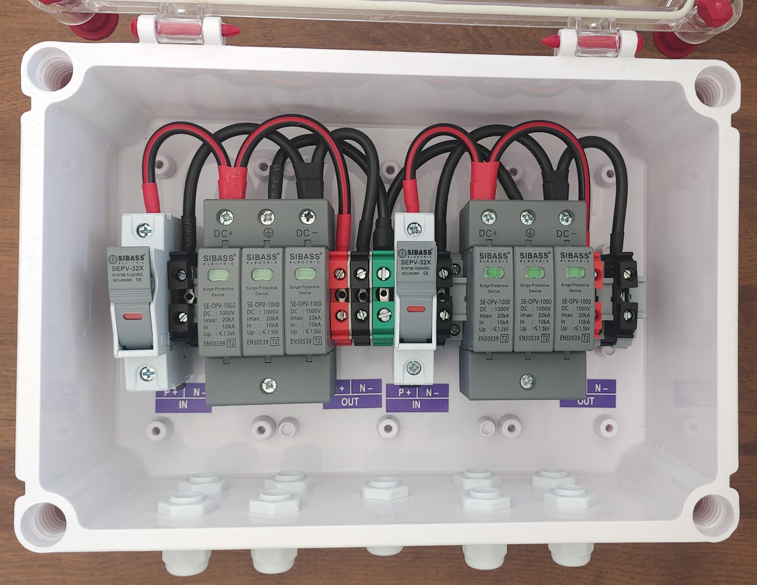 Kenbrook Solar DCDB 2 in 2 Out inbuilt Sibass DC Fuse, Sibass DC