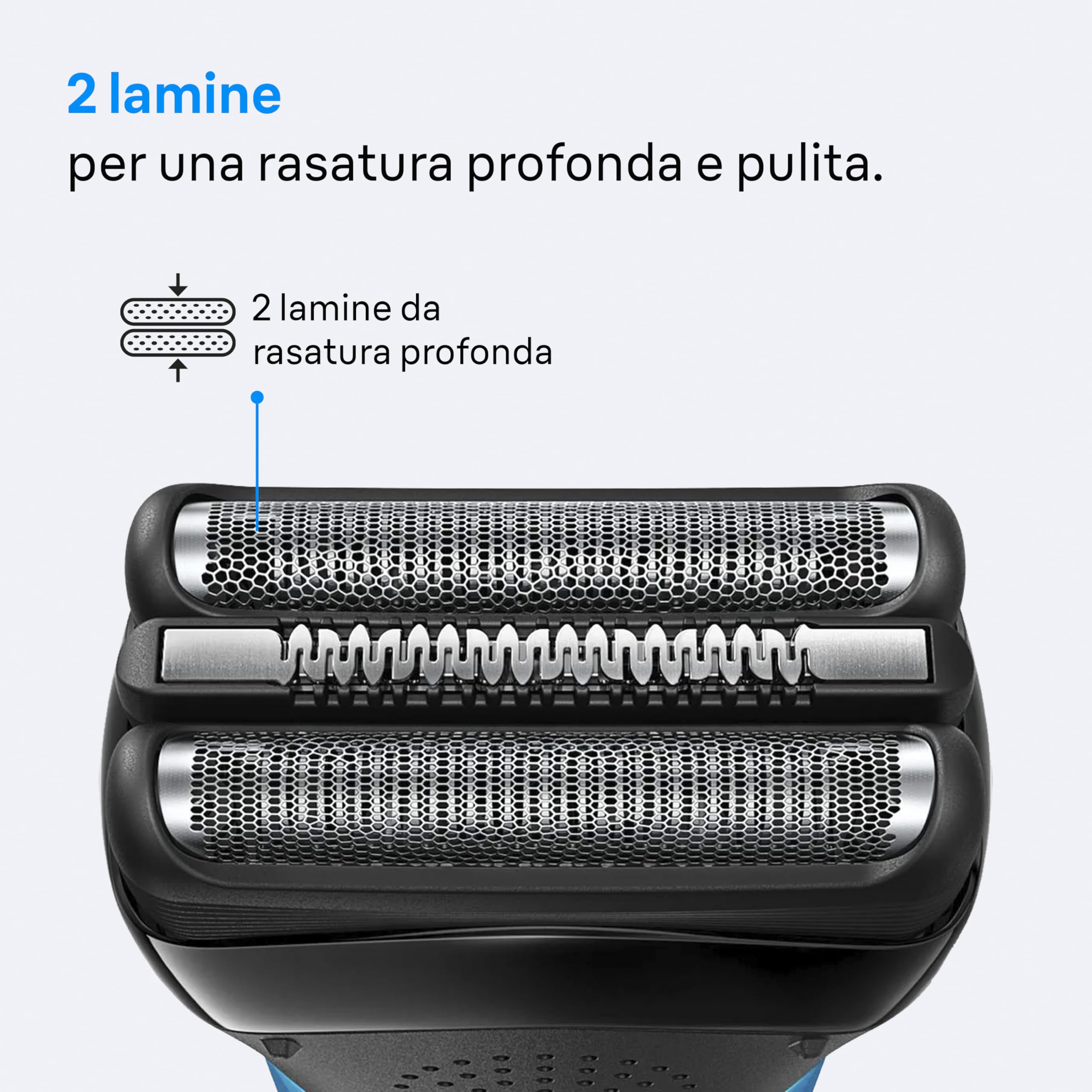Braun Serie 3 Rasoio Elettrico Barba, Wet&Dry, Regolabarba Uomo, Rasoio Barba, 3 Lame Flessibili, Regolabarba Braun, Progettato in Germania, 310S, Blu