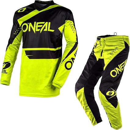 O'Neal Tuta Motocross Kit ELEMENT-2020 MX Jersey e Pantaloni Moto off-Road  Enduro Quad Tute Sport Racewear Camicia e Pants Fuoristrada Cross Racing  Suit, Neon Giallo (Top- S/38,Pantaloni-30) : Auto e Moto