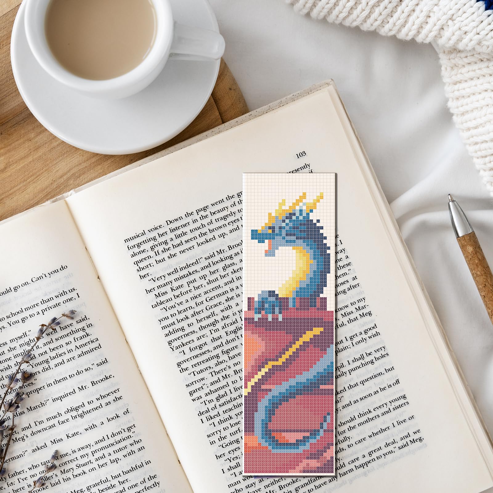 FREEBLOSS Dragon Bookmark Kit - Cross Stitch Embroidery -7 FREEBLOSS Dragon Bookmark Kit - Cross Stitch Embroidery -7
