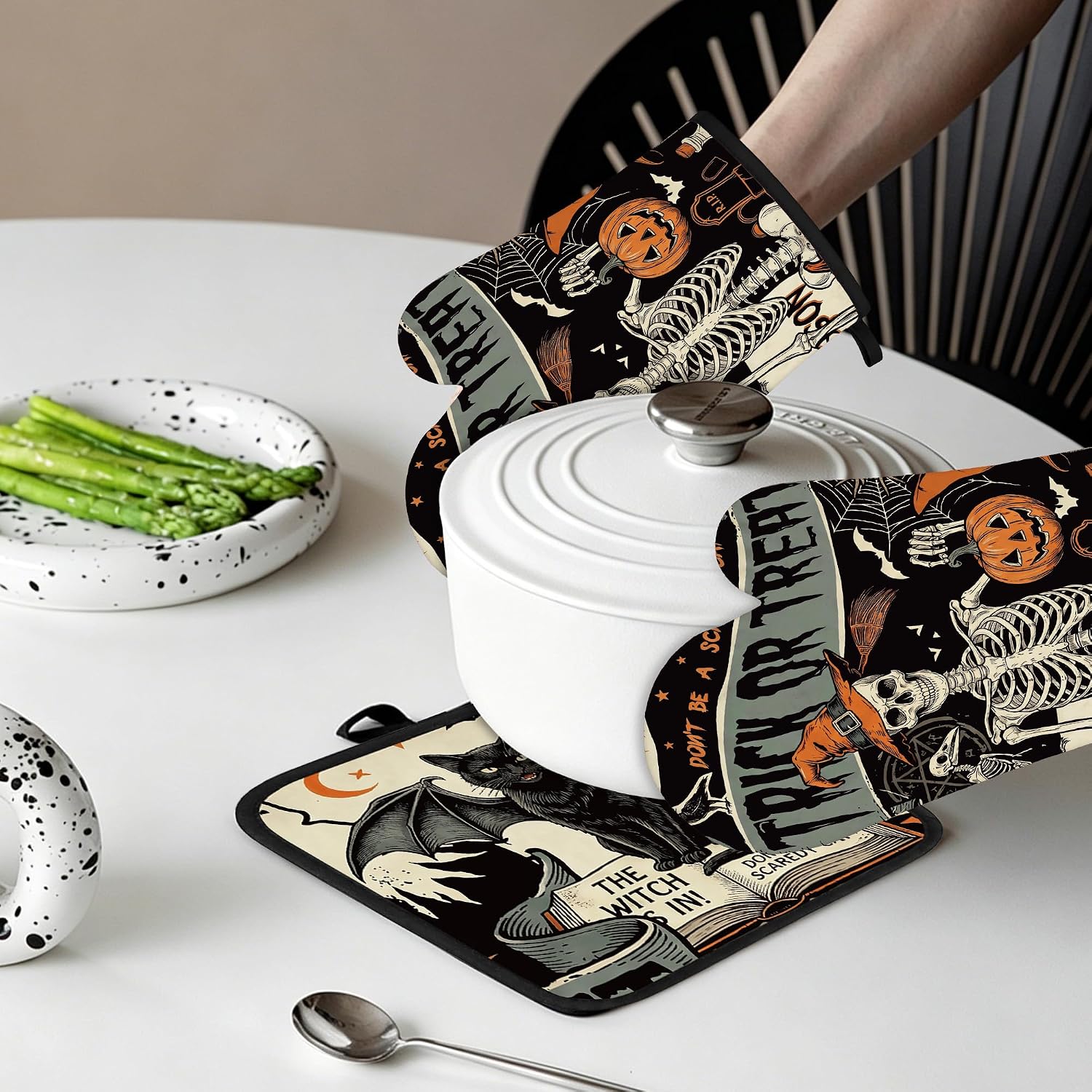 8 Pcs Halloween Kitchen Decor Accessories Set
