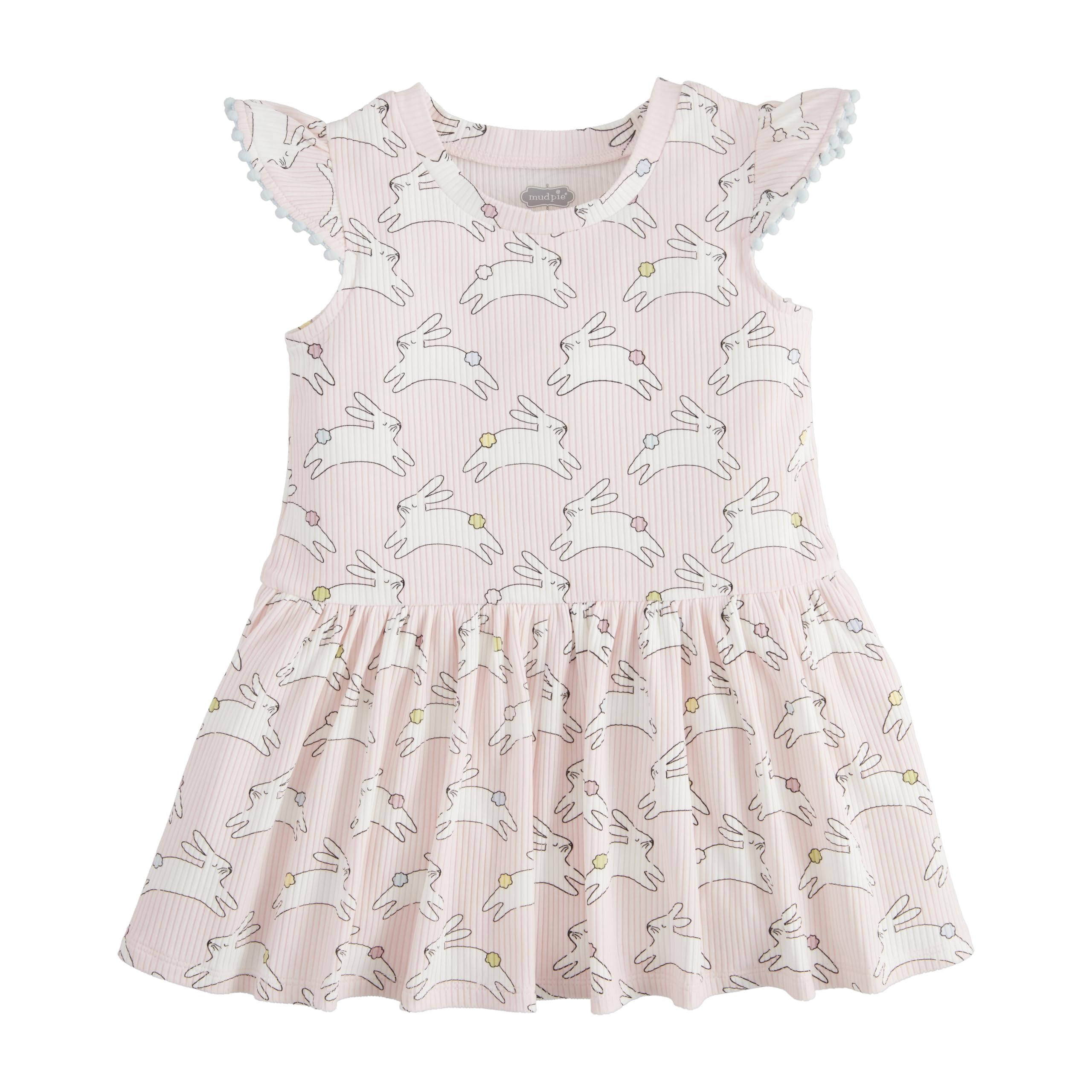 Mud Pie Baby Girls Children's Bunny Print Tshirt Dress