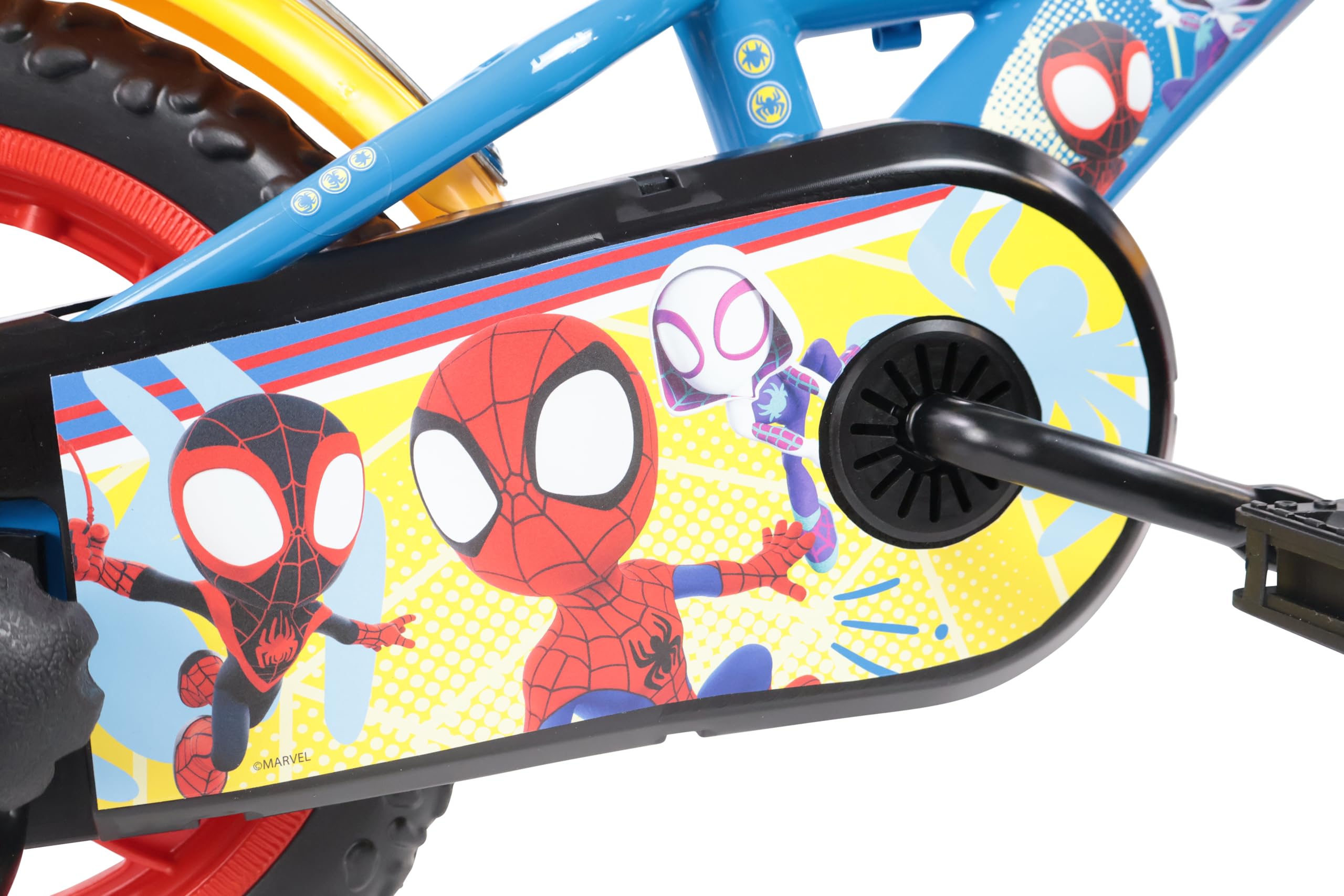 Denver Bicicletta Bambino 12 Pollici Spidey, 2-4 Anni, Rotelle, Freno Caliper, Telaio Acciaio, Ruote EVA