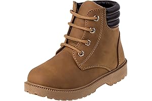 Kids' Urban Outdoor Combat Boots with Waterproof Lace-up Construction